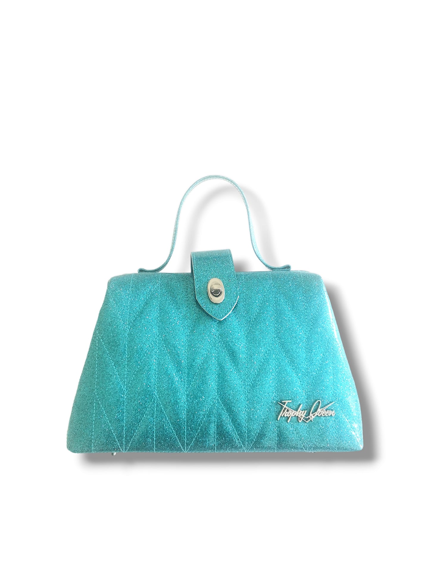 Audrey Bag with Firebird Pleating - Baja Blue / Serape Lining