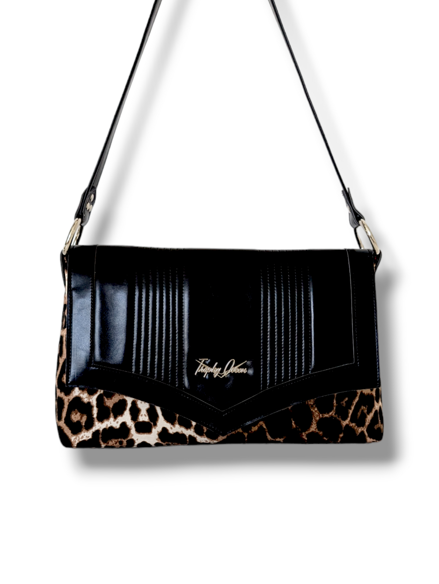 Run About Bag - Vintage Black / Leopard Canvas - Ferrari Red Lining