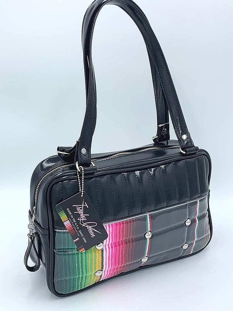 Lincoln Tote Bag - Mexican Blanket  / Grease Black - Leopard Lining