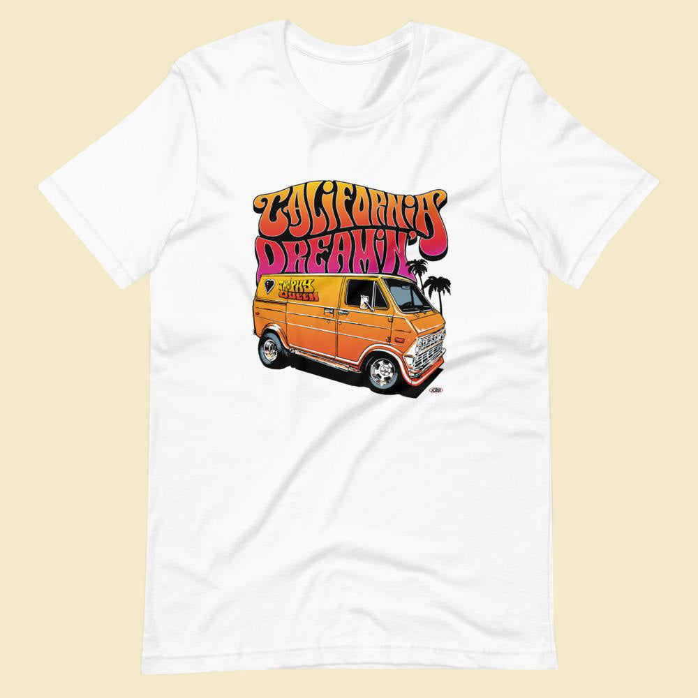 This t-shirt is everything you've dreamed of and more. Trophy Queen California Dreamin' Logo T-shirt by American Artist Jason Cruz feels is made of 100% combed and ring-spun cotton, soft, and lightweight, with the right amount of stretch. It's comfortable and flattering for both men and women with shoulder-to-shoulder taping.