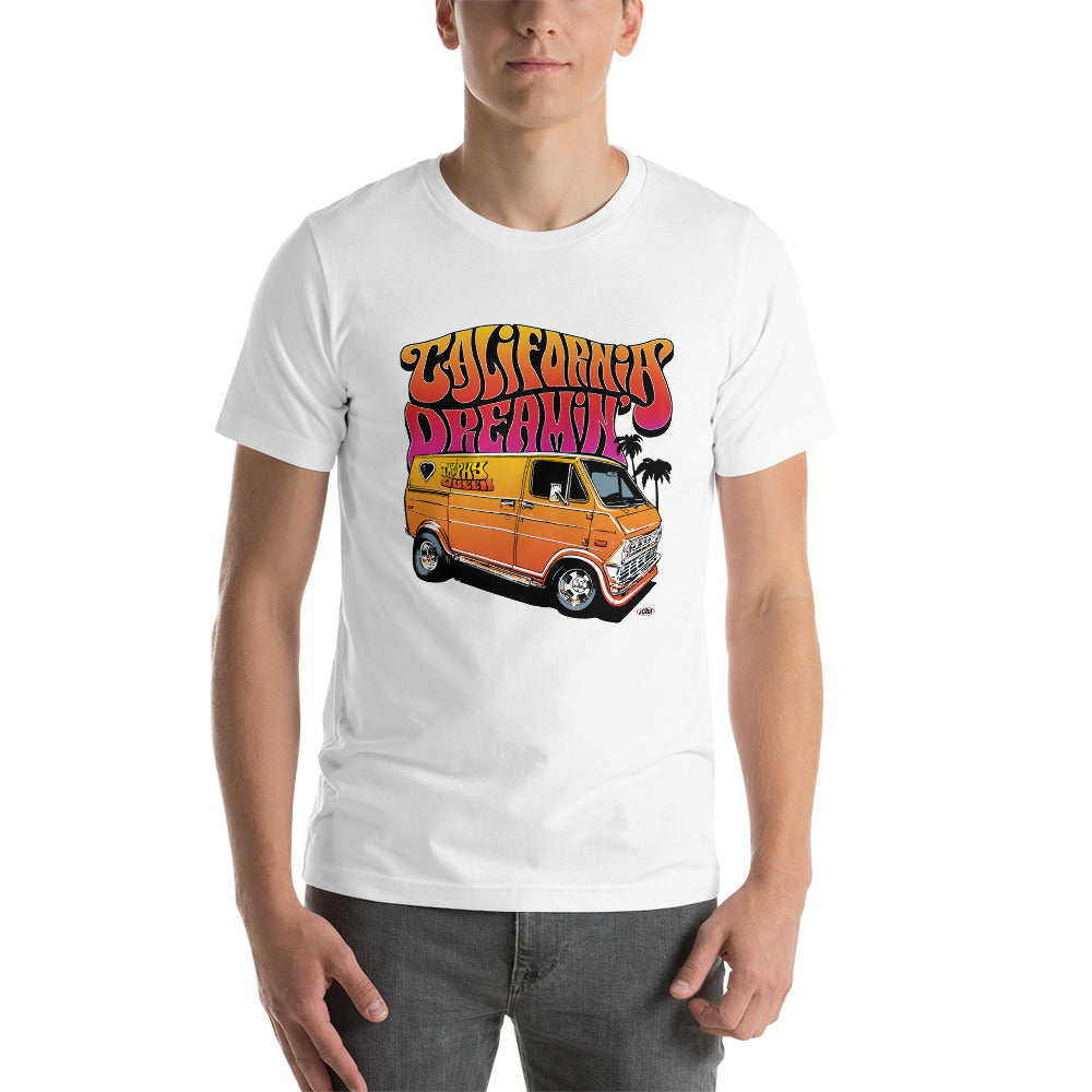 This t-shirt is everything you've dreamed of and more. Trophy Queen California Dreamin' Logo T-shirt by American Artist Jason Cruz feels is made of 100% combed and ring-spun cotton, soft, and lightweight, with the right amount of stretch. It's comfortable and flattering for both men and women with shoulder-to-shoulder taping.