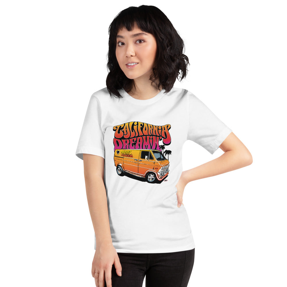 This t-shirt is everything you've dreamed of and more. Trophy Queen California Dreamin' Logo T-shirt by American Artist Jason Cruz feels is made of 100% combed and ring-spun cotton, soft, and lightweight, with the right amount of stretch. It's comfortable and flattering for both men and women with shoulder-to-shoulder taping.
