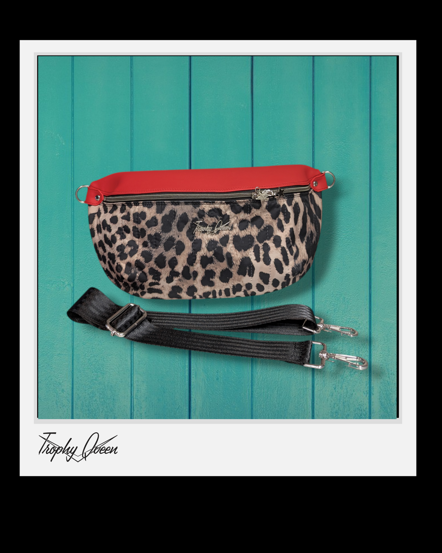 Big EZ - Quilted Leopard / Poppy Red Leatherette - Serape Lining
