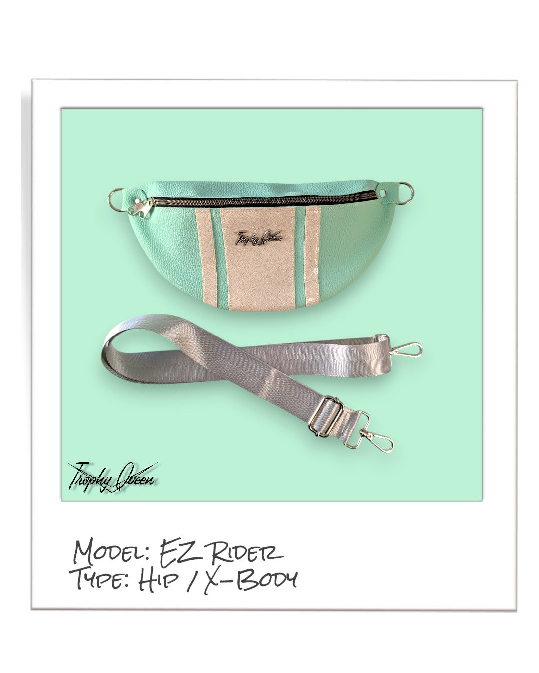 EZ Rider - Mint / White Flake Stripes - Velvet Leo Lining