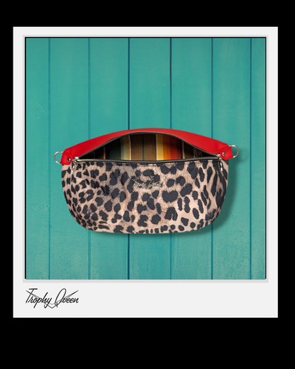Big EZ - Quilted Leopard / Poppy Red Leatherette - Serape Lining