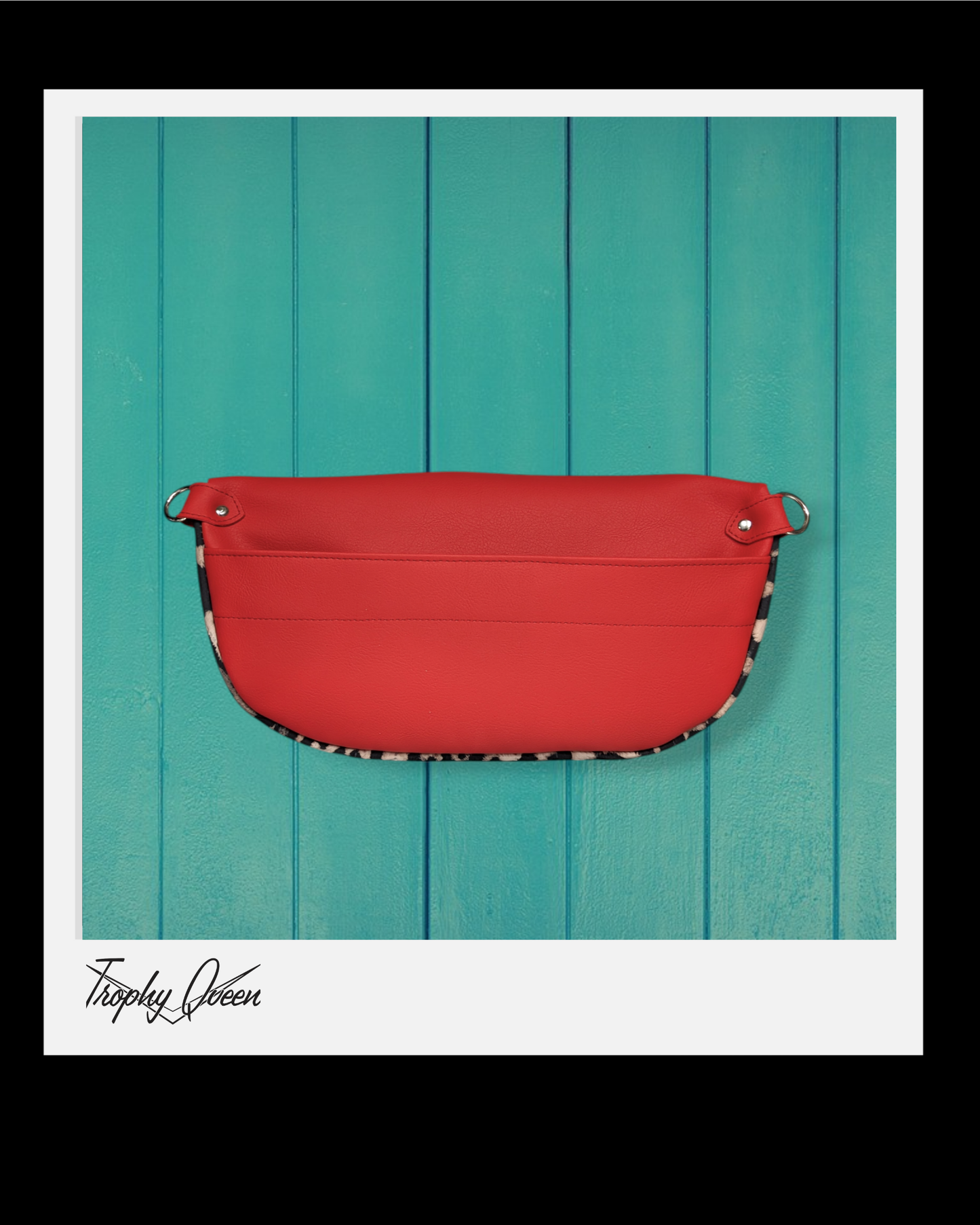 Big EZ - Quilted Leopard / Poppy Red Leatherette - Serape Lining