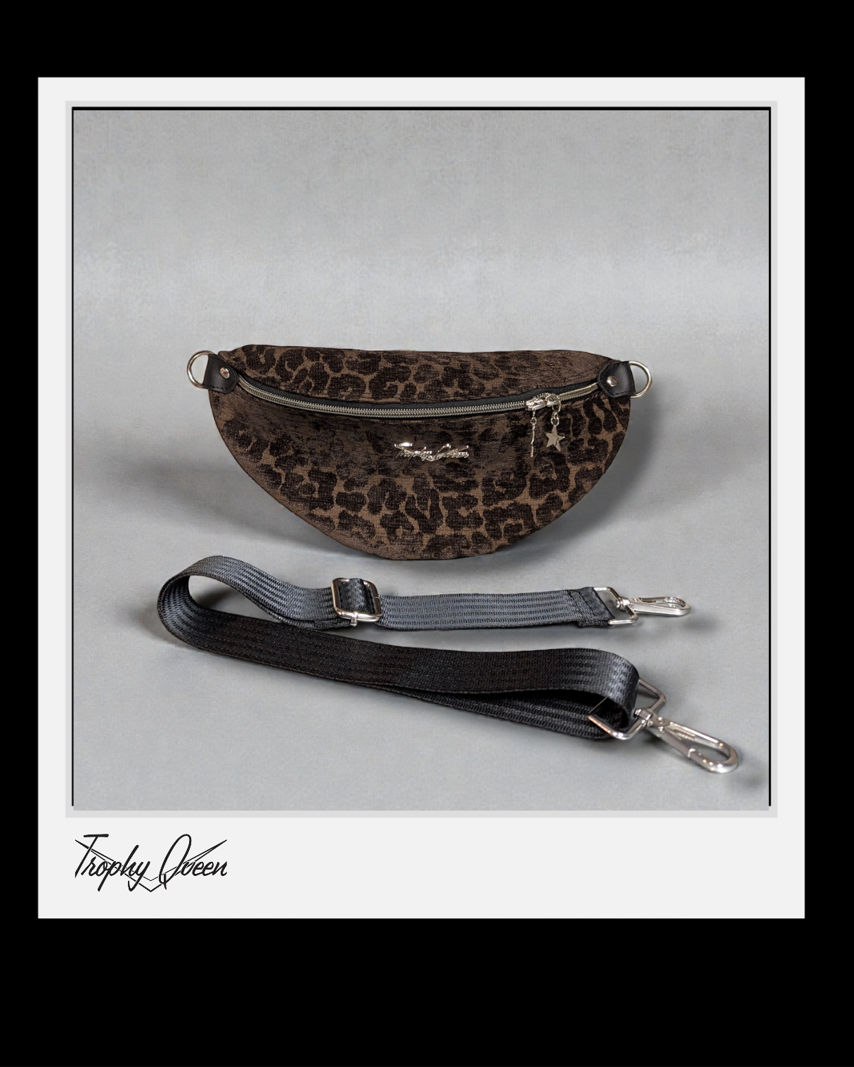 EZ Rider - Dark Chocolate Leopard Chenielle / Maroon Lining