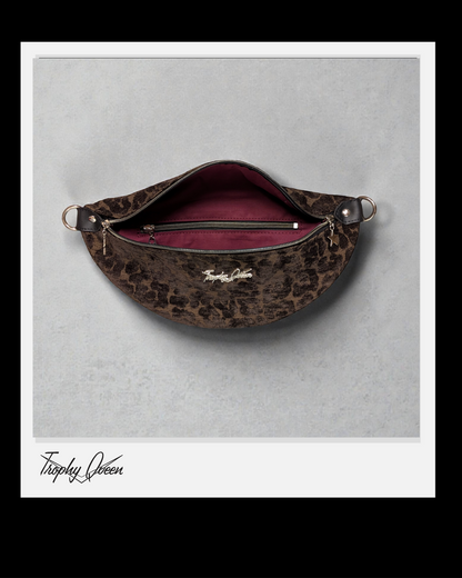 EZ Rider - Dark Chocolate Leopard Chenielle / Maroon Lining