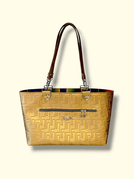 Open Tote - Atomic Gold / Mexican Blanket Lining