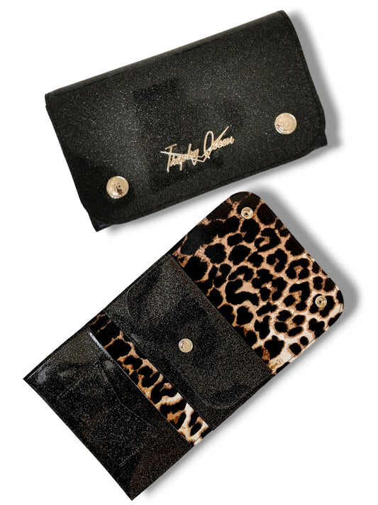 Tokyo Trucker Wallet - Coal Black / Leopard Canvas Lining