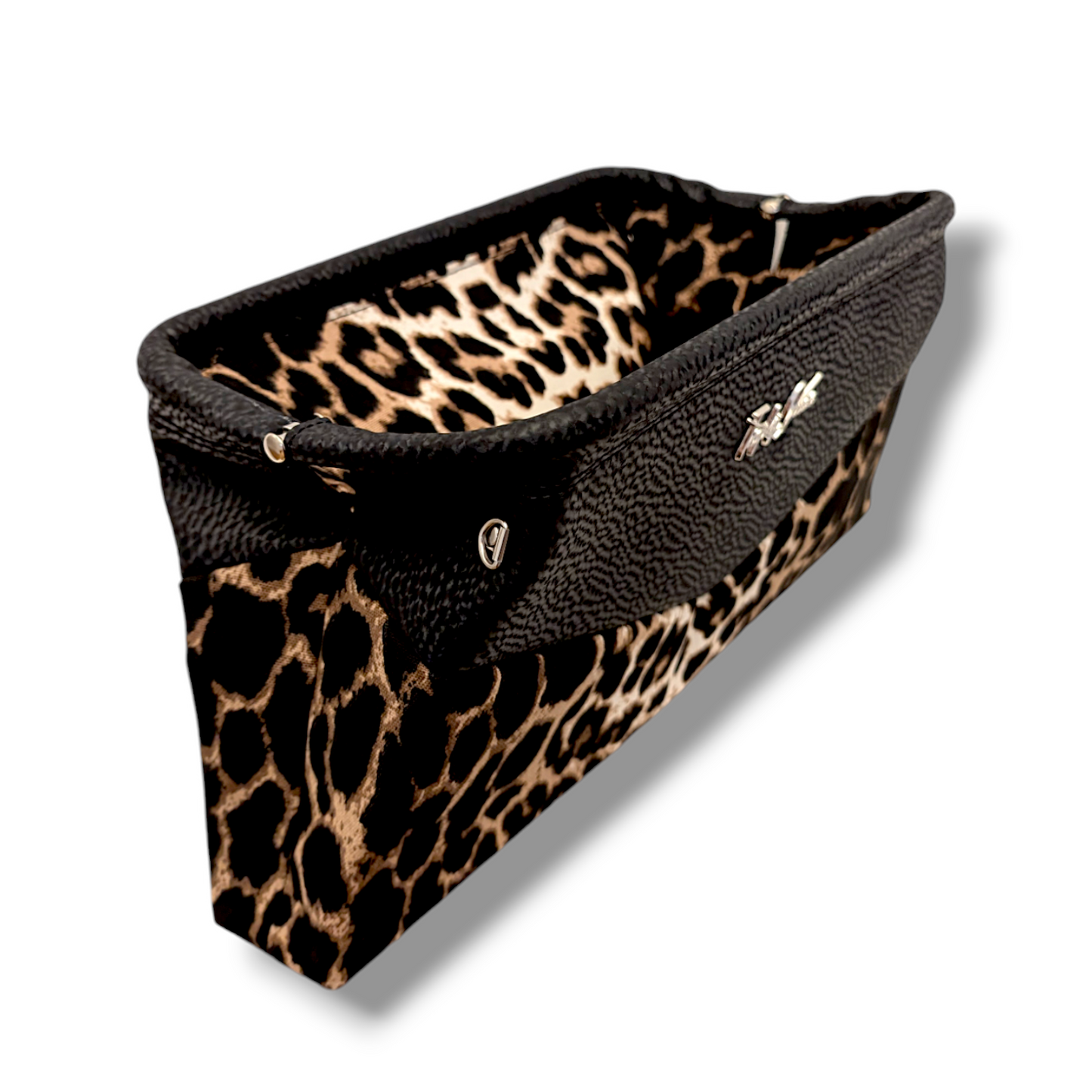 Lucille TCB Clutch Bag - Black Ice with Green Python Bolts / Leopard - Leopard Lining