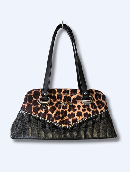 LIMITED EDITION! Leopard / Coal Black Flake - Red Satin Lining