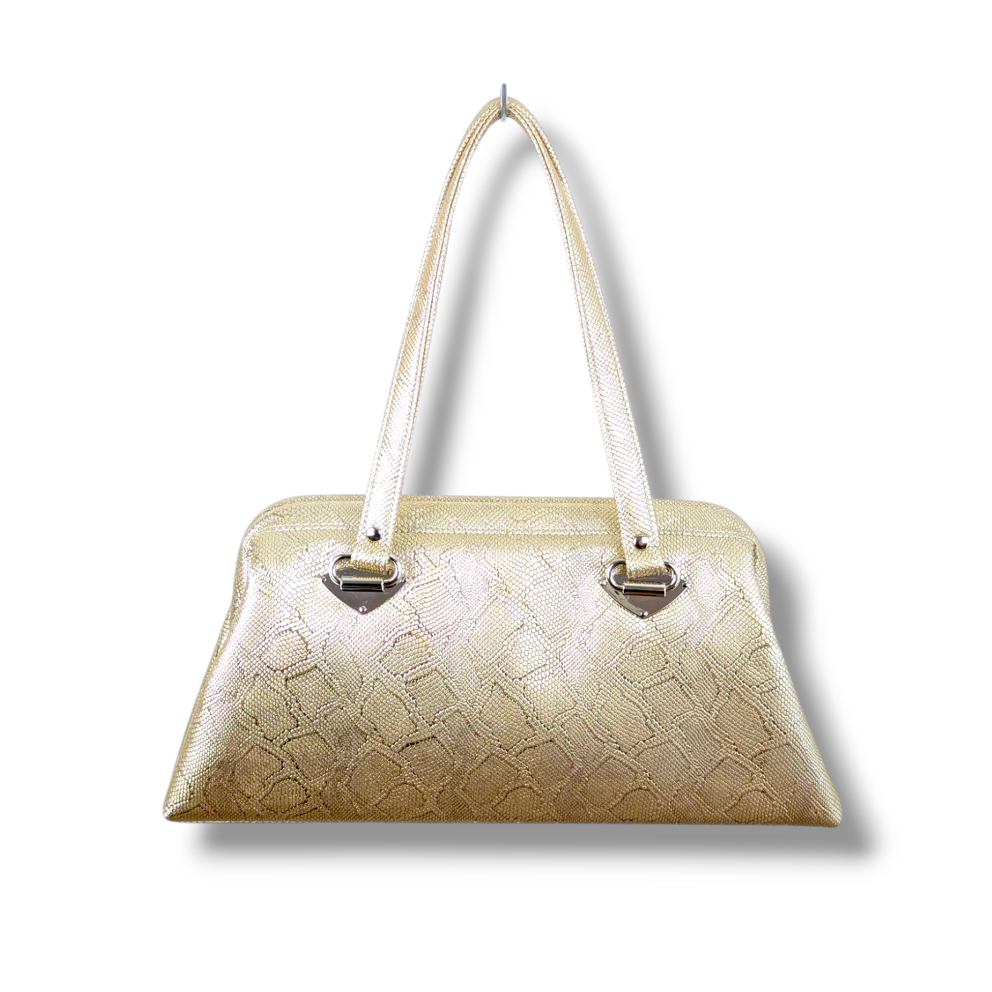 Dita TCB Handbag - Gold Metalic Reptile / Mex Bolts - Leopard Lining