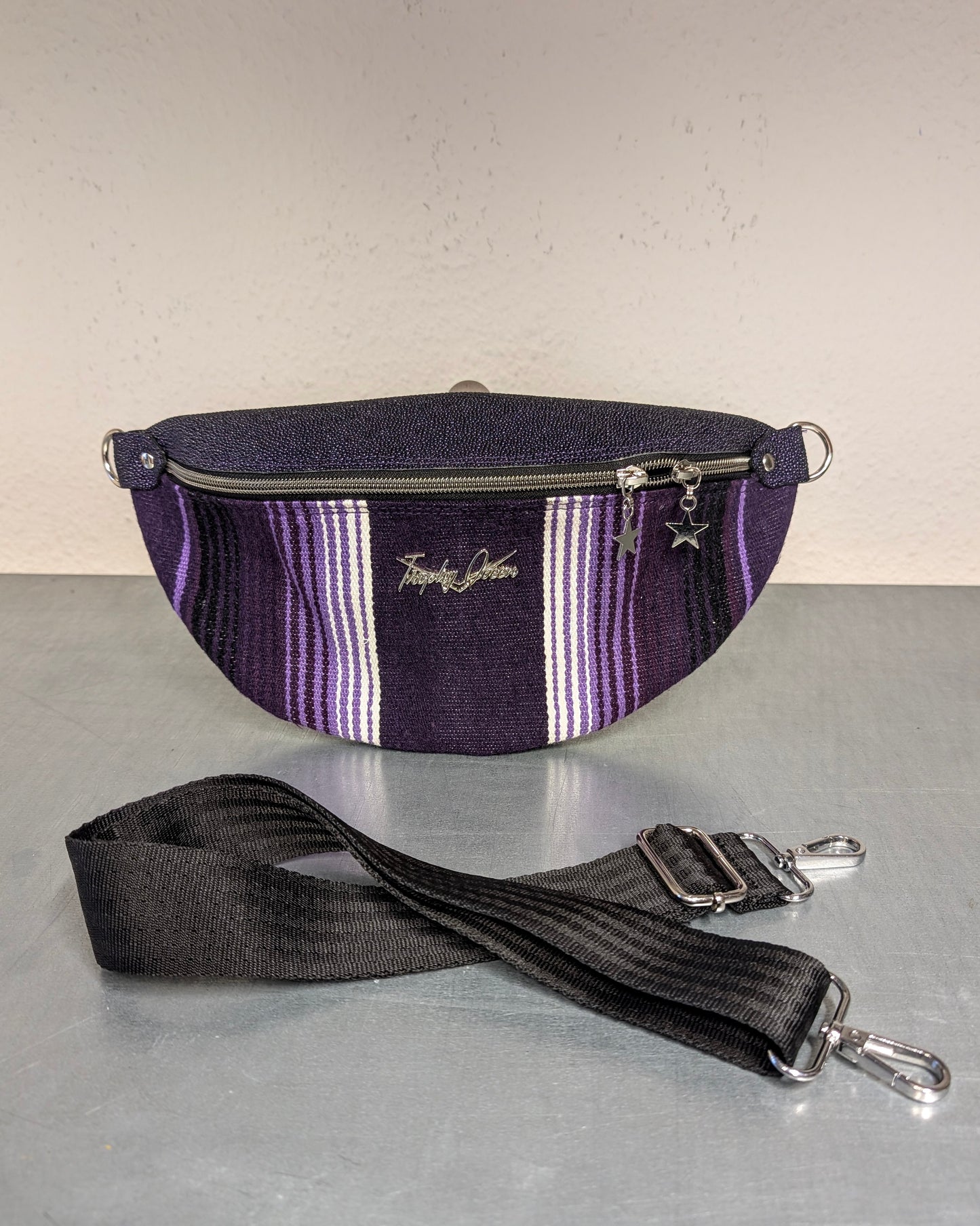 EZ Rider - Purple Mexican Blanket / Dark Violet Stingray - Leopard Lining