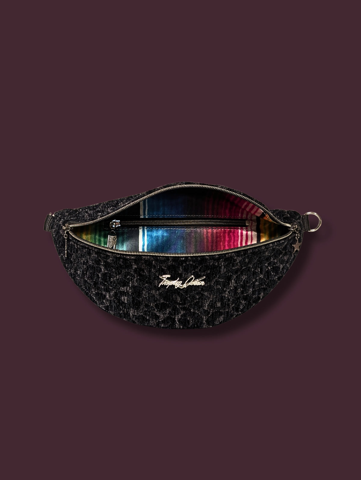 EZ Rider - Black Panther Jacquard / Fiesta Print Satin Lining