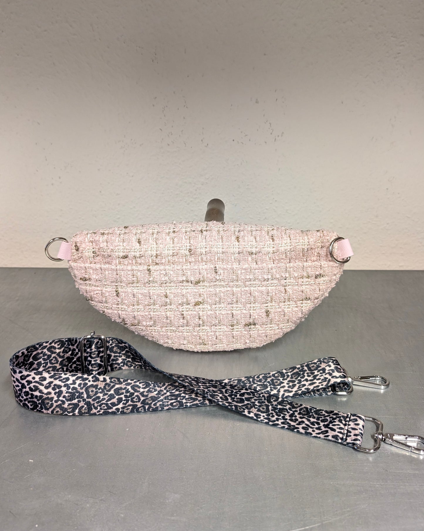 EZ Rider - Pink & Metalic Gold Boucle / Leopard Lining