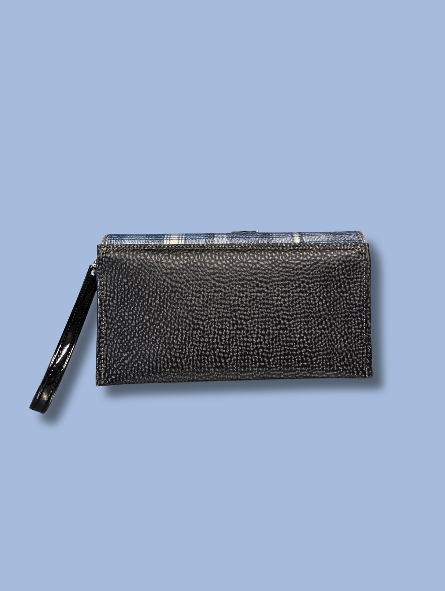 Clutch Wallet - Blue Pendleton / Black Ice - Gray Leo Lining