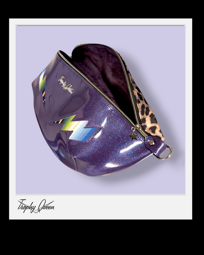 Big EZ with Bolts- Purple Flake / Quilted Leopard - Purple Lining