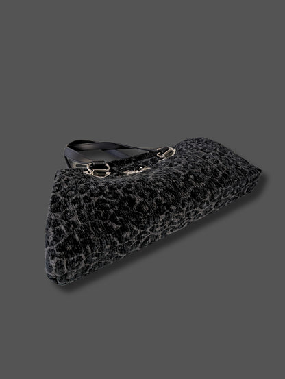 Black Panther Jacquard Handbag / Fiesta Print Satin Lining