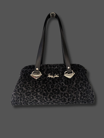 Black Panther Jacquard Handbag / Fiesta Print Satin Lining