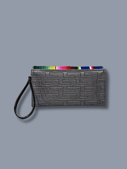 Clutch Wallet - Mex / Atomic Black -  Leopard Satin Lining