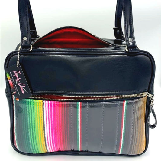 Fairlane Business Bag - Mexican Blanket / Grease Black - Red Lining