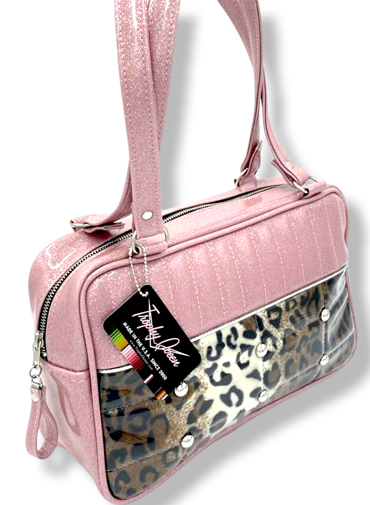 Lincoln Tote - Leopard Print  / Blush Pink - Leo Lining
