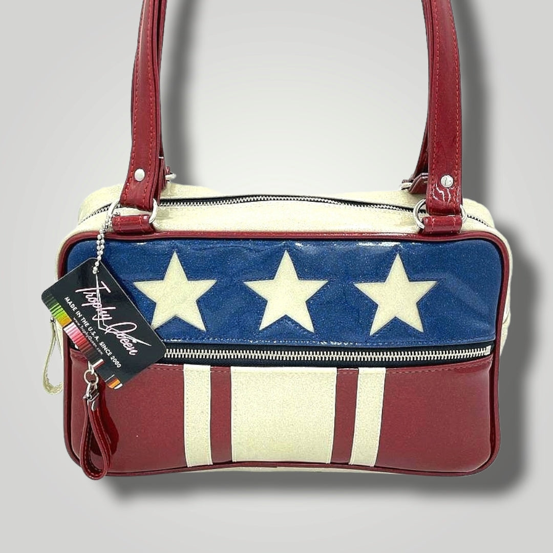 In stock! Stars and Stripes GTO Tote Bag - Leopard Lining