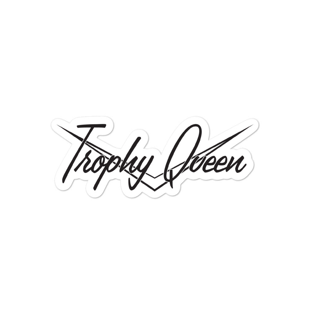 Classic Chevron Trophy Queen Logo kiss cut stickers are printed on durable, high opacity adhesive vinyl which makes them perfect for regular indoor use as well as for covering other stickers or paint. The high-quality vinyl ensures fast and easy bubble-free application. 